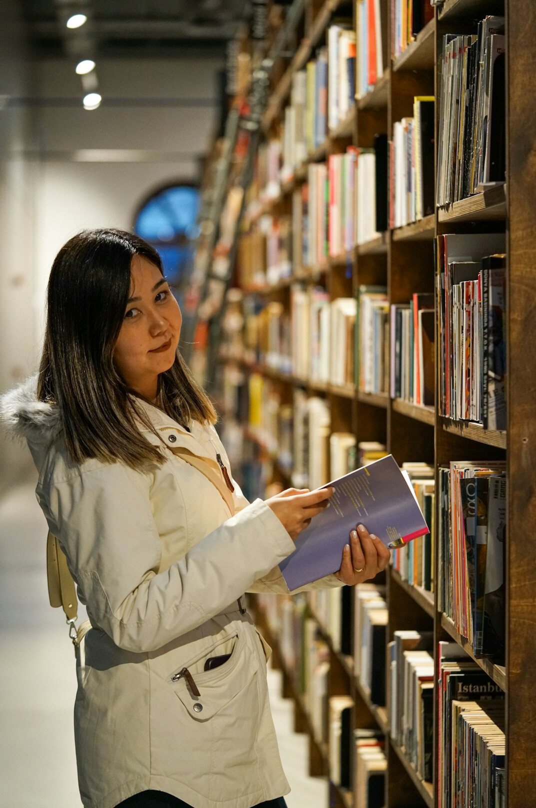 person studying business book