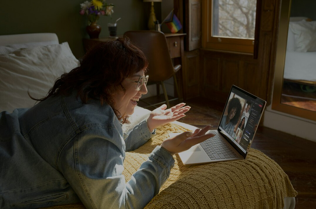 woman leading virtual meeting